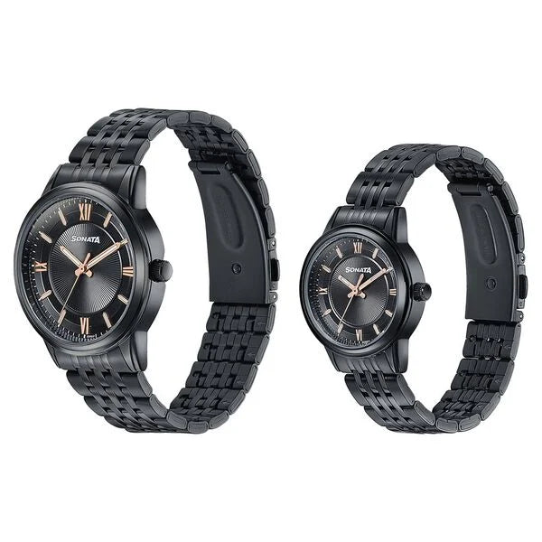 Sonata Wedding Edit Quartz Analog Watch For Pair - 7715487076NM01 - KRISHNA WATCH COMPANY