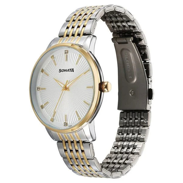 Sonata Eternia Quartz Analog Watch For Men - 77156BM01 - KRISHNA WATCH COMPANY