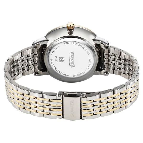 Sonata Eternia Quartz Analog Watch For Men - 77156BM01 - KRISHNA WATCH COMPANY