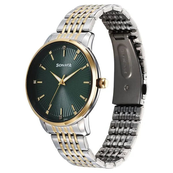 Sonata Eternia Quartz Analog Watch For Men - 77156BM02 - KRISHNA WATCH COMPANY