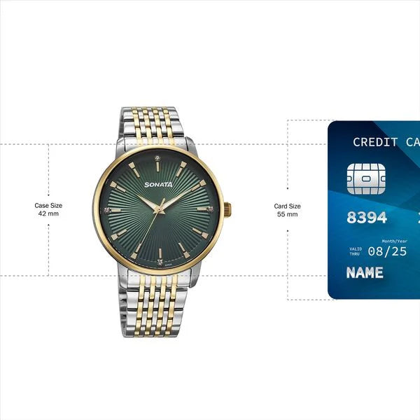 Sonata Eternia Quartz Analog Watch For Men - 77156BM02 - KRISHNA WATCH COMPANY