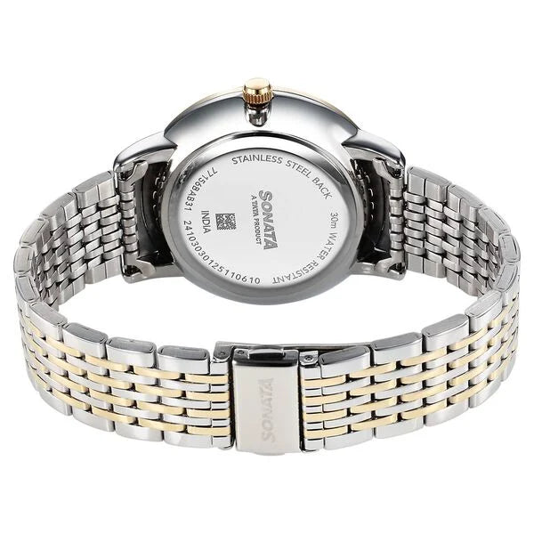 Sonata Eternia Quartz Analog Watch For Men - 77156BM02 - KRISHNA WATCH COMPANY