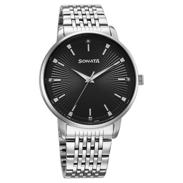 Sonata Eternia Quartz Analog Watch For Men - 77156SM03 - KRISHNA WATCH COMPANY