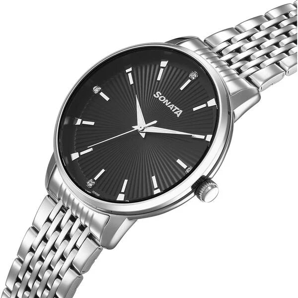 Sonata Eternia Quartz Analog Watch For Men - 77156SM03 - KRISHNA WATCH COMPANY