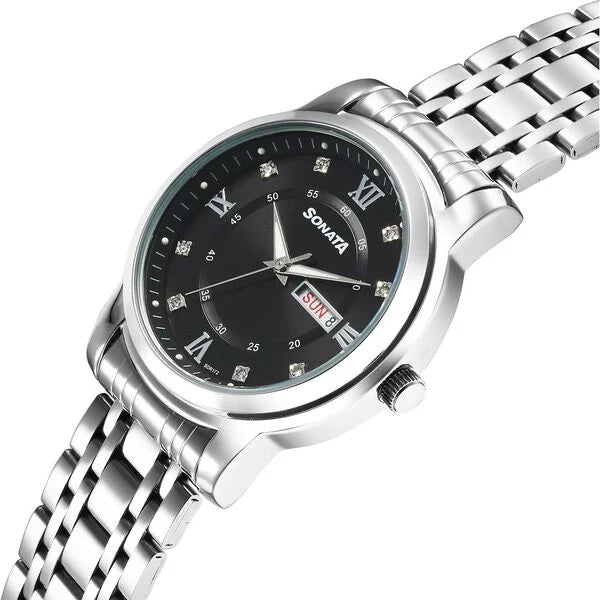 Sonata Wedding Quartz Analog Watch For Men 77157sm01 - KRISHNA WATCH COMPANY