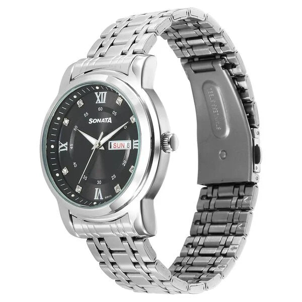 Sonata Wedding Quartz Analog Watch For Men 77157sm01 - KRISHNA WATCH COMPANY