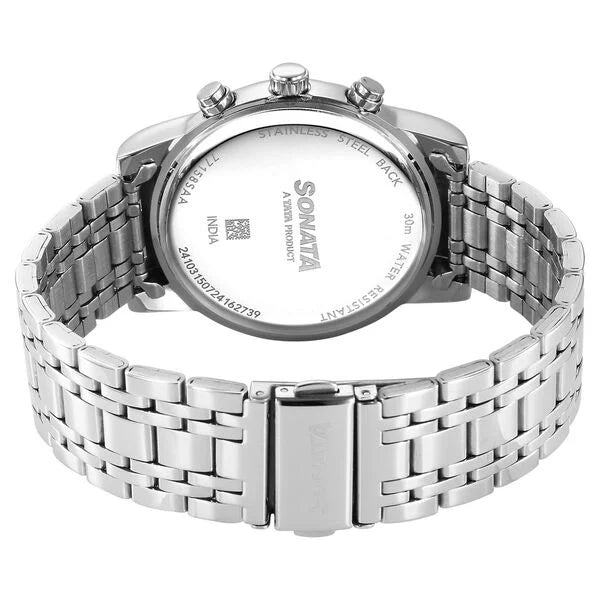 Sonata Wedding Multifunction Watch For Men - 77158SM01 - KRISHNA WATCH COMPANY
