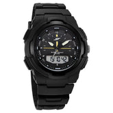 SF Maverick Quartz Digital Ana Digi Black Dial PU Strap Watch For Men 77160pp02