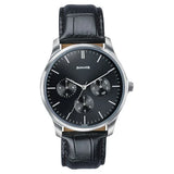 Sonata Men's Work Wear black dial Watch - 77163SL02