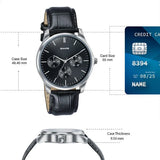 Sonata Men's Work Wear black dial Watch - 77163SL02