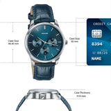 Sonata Men's Work Wear Dark teal dial Watch - 77163SL04