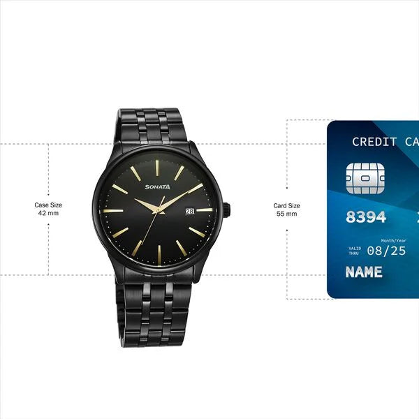 Sonata Eternia Quartz Analog Watch For Men 77166nm01 - KRISHNA WATCH COMPANY