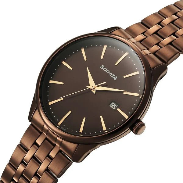 Sonata Eternia Quartz Analog Watch For Men 77166qm01 - KRISHNA WATCH COMPANY