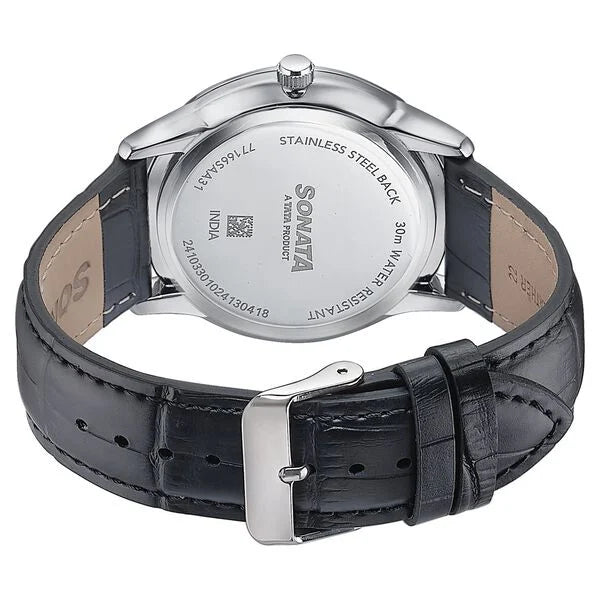 Sonata Wedding Watch For Men - 77166SL01 - KRISHNA WATCH COMPANY
