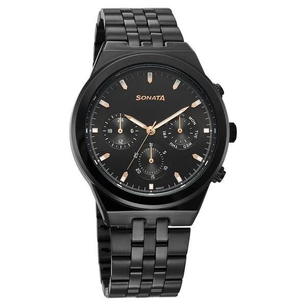 Sonata Eternia Quartz Multifunction Watch For Men 77173NM01 - KRISHNA WATCH COMPANY