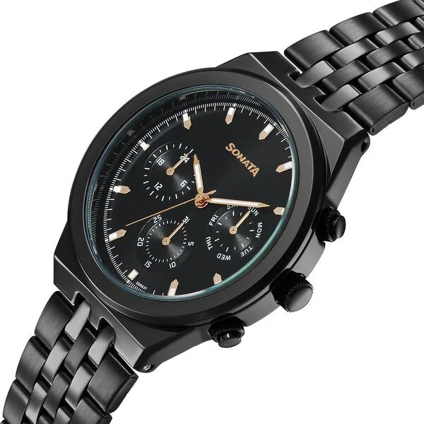 Sonata Eternia Quartz Multifunction Watch For Men 77173NM01 - KRISHNA WATCH COMPANY