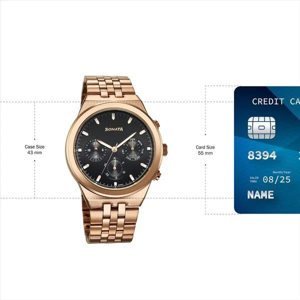 Sonata Eternia Quartz Multifunction Watch For Men 77173wm01 - KRISHNA WATCH COMPANY