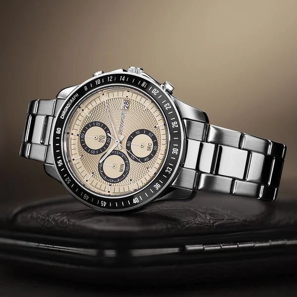 Sonata Chronos Quartz Analog with Date Watch For Men 77187km01 - KRISHNA WATCH COMPANY