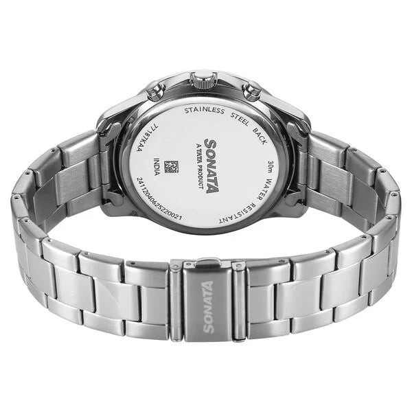 Sonata Chronos Quartz Analog with Date Watch For Men 77187km01 - KRISHNA WATCH COMPANY