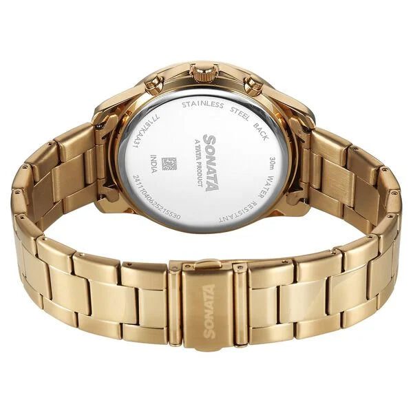 Sonata Chronos Quartz Analog with Date Watch For Men 77187km03 - KRISHNA WATCH COMPANY