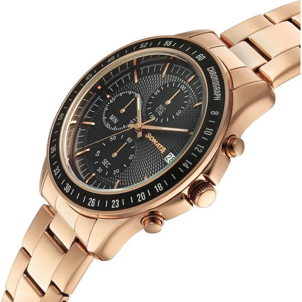 Sonata Chronos Quartz Analog with Date Watch For Men 77187km05 - KRISHNA WATCH COMPANY