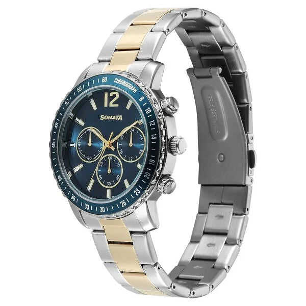 Sonata Chronos Quartz Analog with Date Watch For Men 77188km01 - KRISHNA WATCH COMPANY