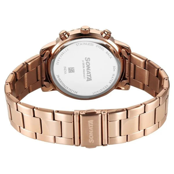 Sonata Chronos Quartz Analog with Date Watch For Men 77188km02 - KRISHNA WATCH COMPANY
