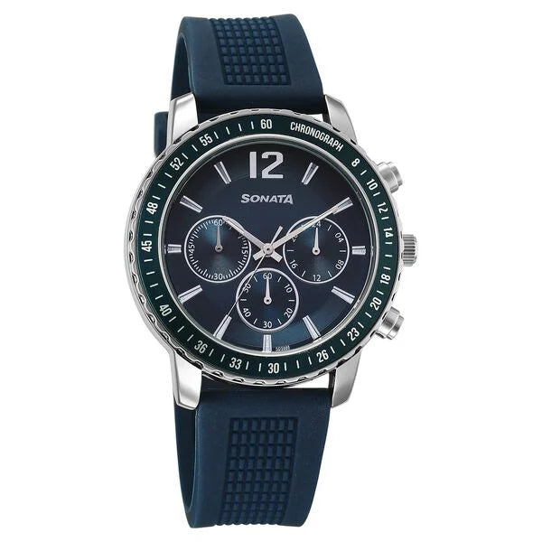 Sonata Chronos Quartz Analog with Date Watch For Men 77188kp01 - KRISHNA WATCH COMPANY