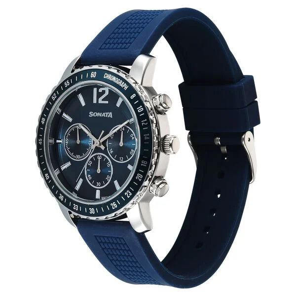 Sonata Chronos Quartz Analog with Date Watch For Men 77188kp01 - KRISHNA WATCH COMPANY