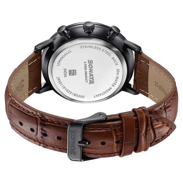 Sonata Festive Quartz Multifunction Watch For Men 77191nl01 - KRISHNA WATCH COMPANY