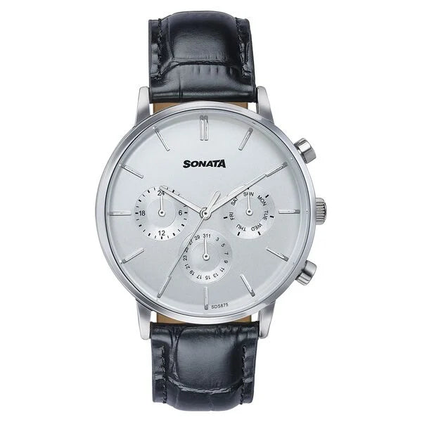 Sonata Festive Quartz Multifunction Watch For Men 77191sl01 - KRISHNA WATCH COMPANY