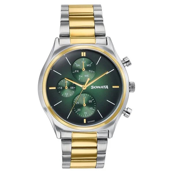 Sonata Festive Quartz Multifunction Watch For Men - 77192BM01 - KRISHNA WATCH COMPANY
