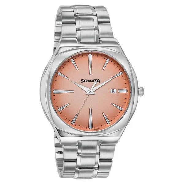 Sonata Festive Quartz Analog Watch For Men 77194sm02 - KRISHNA WATCH COMPANY