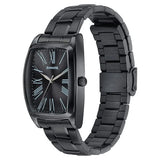 Sonata Ascent Black Tonneau Watch for Men 77195nm01
