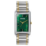 Sonata Ascent Green Rectangular Watch - 77196bm01