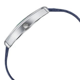 Sonata Ascent Blue Rectangular Watch with Blue Leather Strap 77196sl03