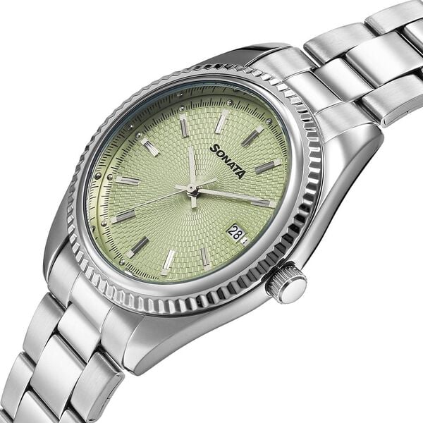 Sonata Festive Quartz Analog with Date Watch For Men 77198sm01 - KRISHNA WATCH COMPANY