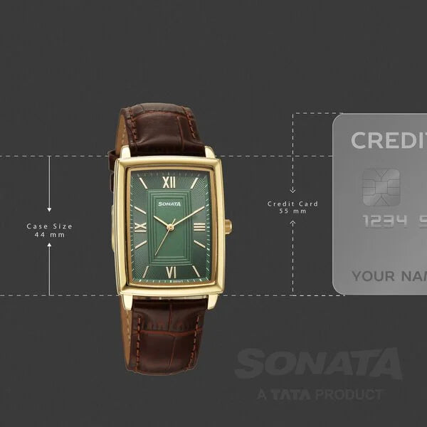 Sonata Festive Quartz Analog Watch For Men - 77199YL01 - KRISHNA WATCH COMPANY