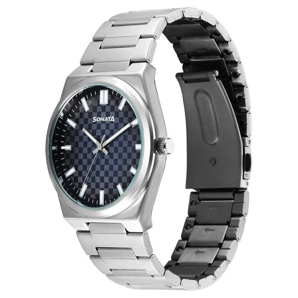Sonata Festive Quartz Analog Watch For Men - 77200SM01 - KRISHNA WATCH COMPANY
