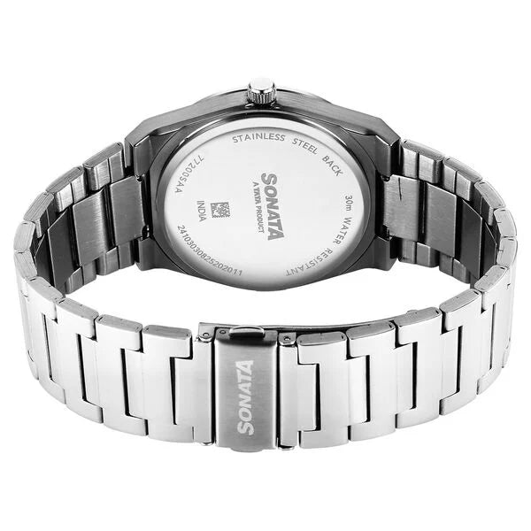 Sonata Festive Quartz Analog Watch For Men - 77200SM02 - KRISHNA WATCH COMPANY