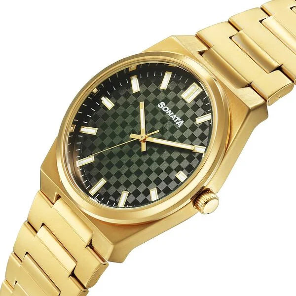 Sonata Festive Quartz Analog Watch For Men 77200ym01 - KRISHNA WATCH COMPANY
