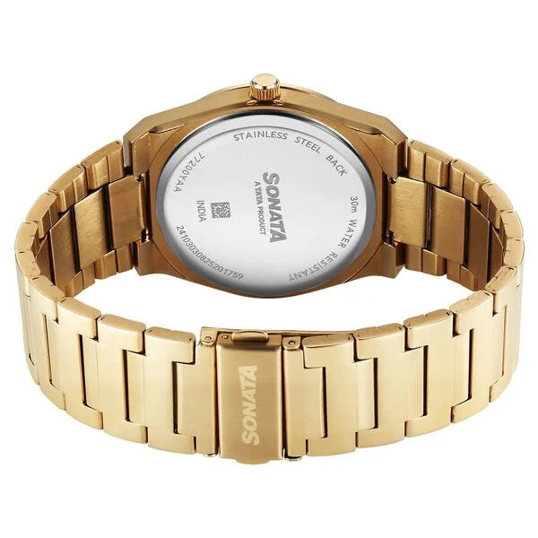 Sonata Festive Quartz Analog Watch For Men 77200ym01 - KRISHNA WATCH COMPANY