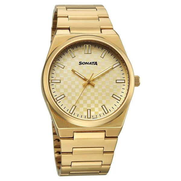 Sonata Festive Quartz Analog Watch For Men 77200ym02 - KRISHNA WATCH COMPANY