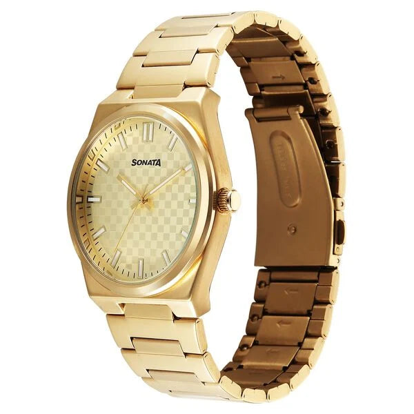 Sonata Festive Quartz Analog Watch For Men 77200ym02 - KRISHNA WATCH COMPANY