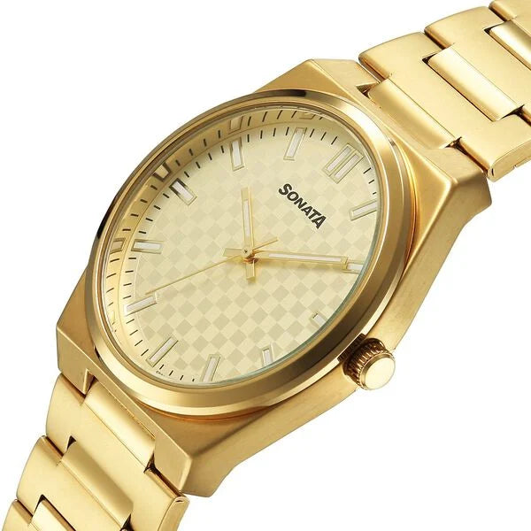 Sonata Festive Quartz Analog Watch For Men 77200ym02 - KRISHNA WATCH COMPANY