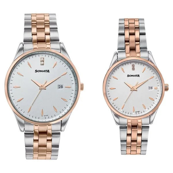 Sonata Jashn Quartz Analog Watch For Couple 7721087125KM01