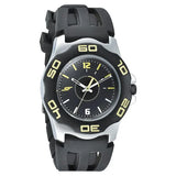 SF Quartz Analog Black Dial PU Strap Watch for Men 7929pp09w