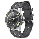 SF Quartz Analog Black Dial PU Strap Watch for Men 7929pp09w