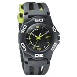 SF Quartz Analog Black Dial PU Strap Watch for Men 7929pp11w