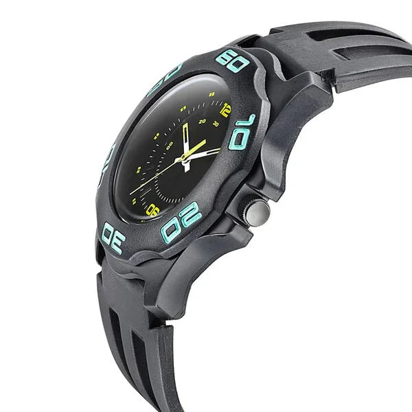 SF Quartz Analog Black Dial PU Strap Watch for Men 7929pp12w - KRISHNA WATCH COMPANY